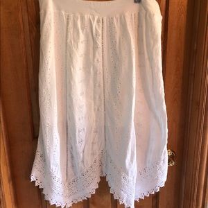 Chico's white eyelet lace skirt Chico's 2 petite